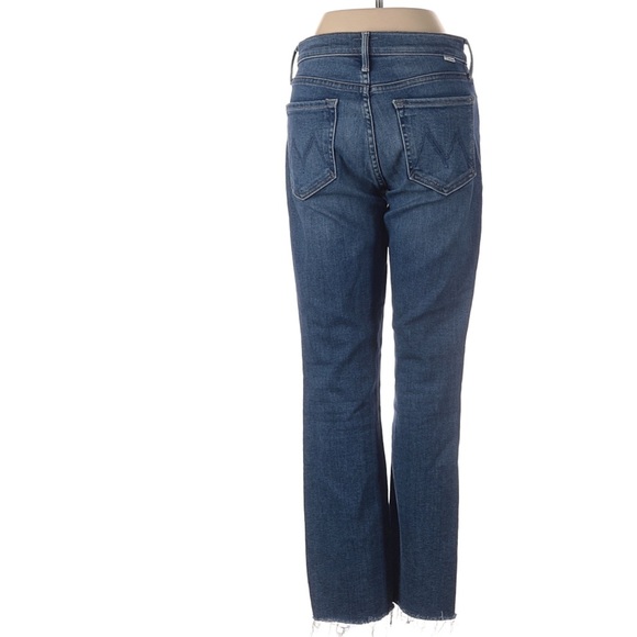 Mother The Rascal Crop Fray Jeans Mid-Rise Straight Leg Frayed Hem Denim Size 26 - Picture 3 of 10